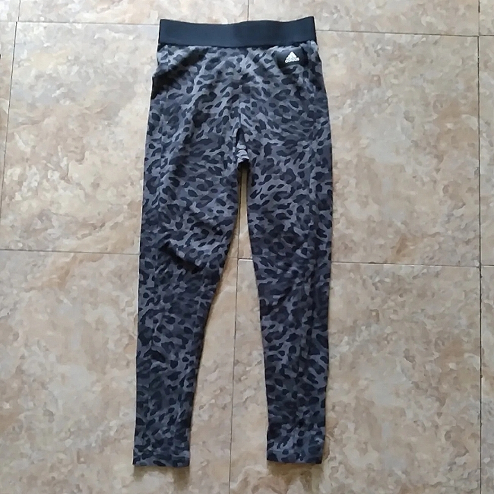 Adidas leopard print leggings, size Small